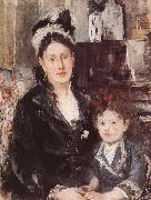 Berthe Morisot The Madam and her dauthter oil painting on canvas